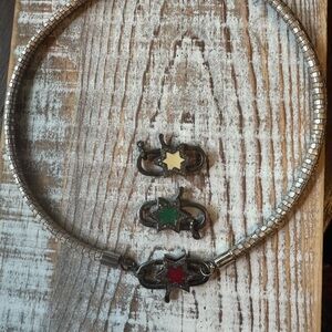 Silver and Multicolor Star Jewelry Set